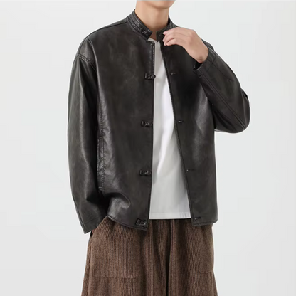 Revel Vintage Washed Leather Coat