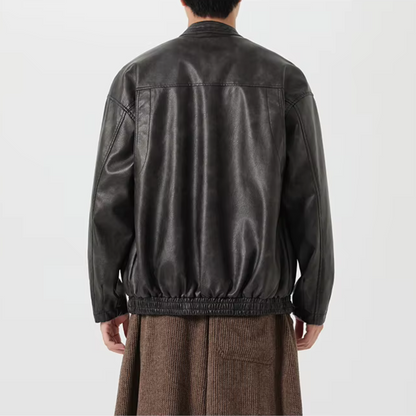 Revel Vintage Washed Leather Coat