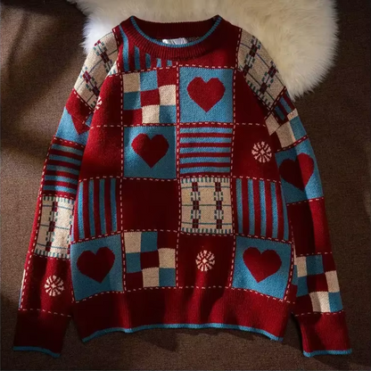 Hearth Patchwork Loom Wool Pullover