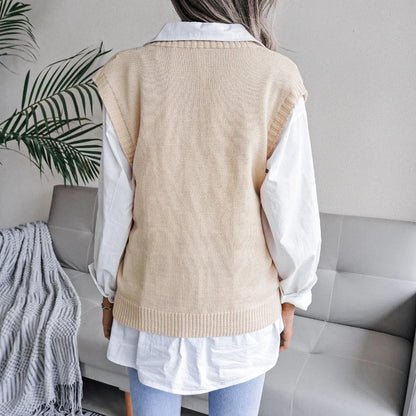 Ellsworth Calloway Knitted Wool Vest