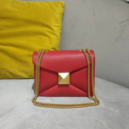 Luxe Rivet Leather Crossbody Bag