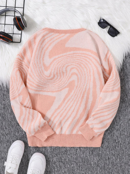 Swirlstorm Abstract Wool Pullover