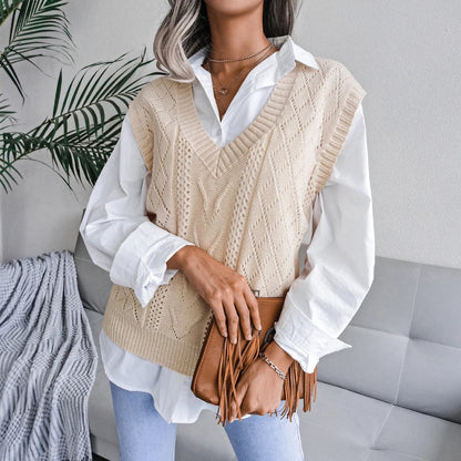 Ellsworth Calloway Knitted Wool Vest