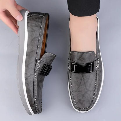 Kelvon Buckle Leather Loafers