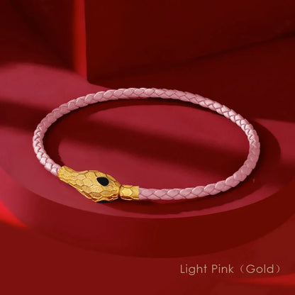Aspis Viper Handwoven Leather Bracelet