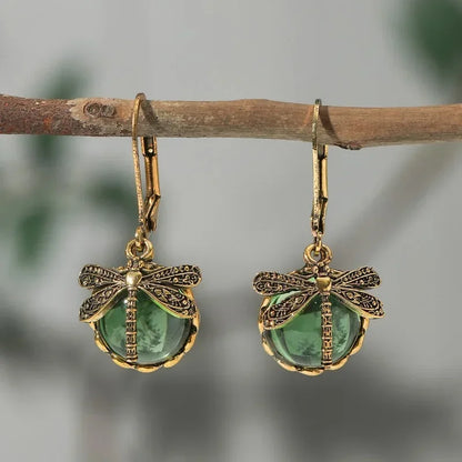 Dragonfly Antique Earrings