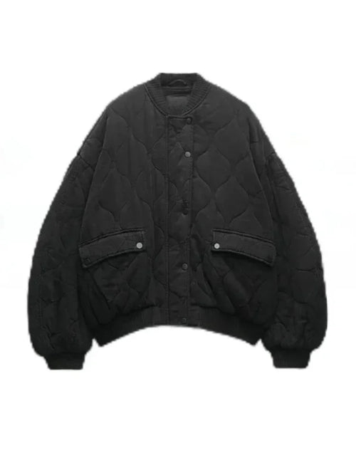Streetwise Quilted Bomber Jacket