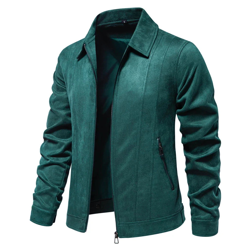 Hudson Suede Trucker Jacket