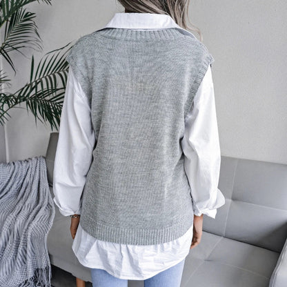 Ellsworth Calloway Knitted Wool Vest