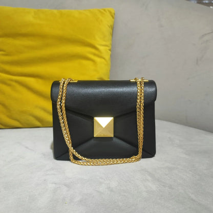 Luxe Rivet Leather Crossbody Bag
