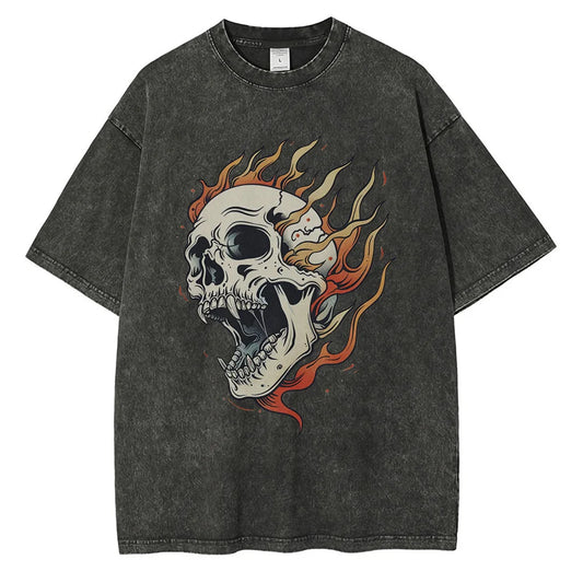 Bone Blaze Acid Wash Tee