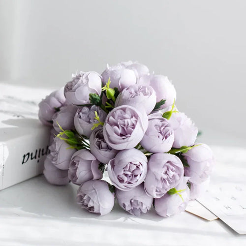 Tranquility Silk Floral Peony Bouquet