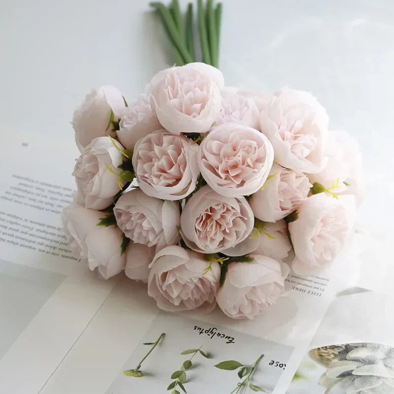 Tranquility Silk Floral Peony Bouquet