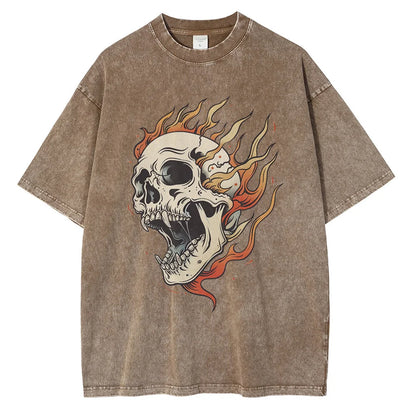 Bone Blaze Acid Wash Tee