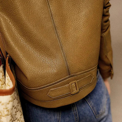 Dax Moto Leather Lapel Jacket