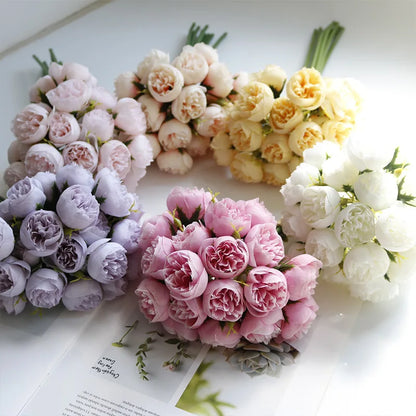 Tranquility Silk Floral Peony Bouquet