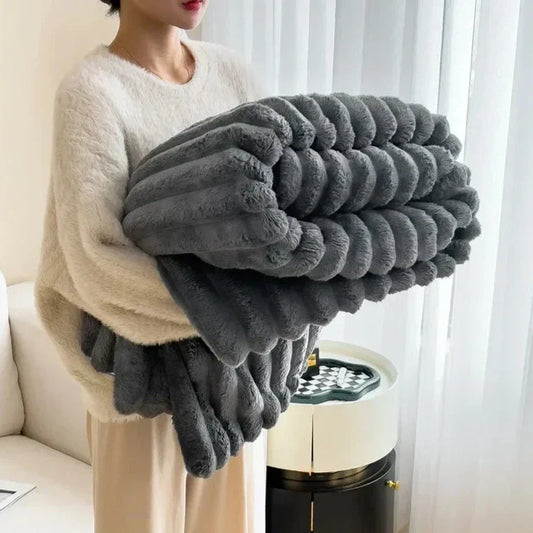 Elysian Rabbit Fur Blanket