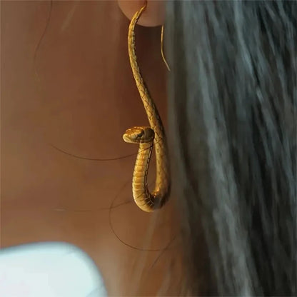 Seraphine Sculpted Snake Earrings