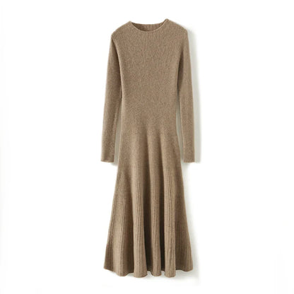 Camilla Long-sleeved Wool Dress