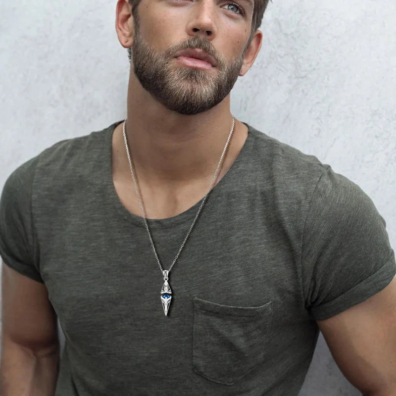 Callum Angular Blue Stone Necklace
