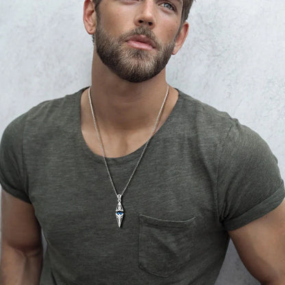 Callum Angular Blue Stone Necklace