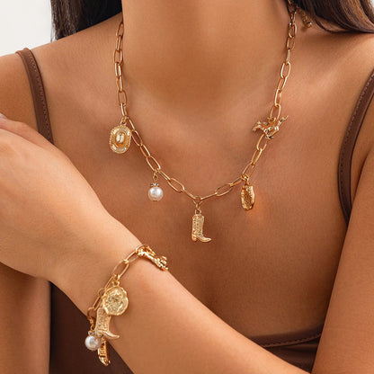 Golden Prairie Charms Choker