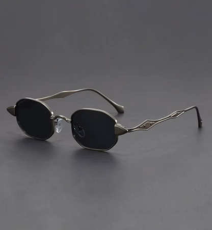 Aurelian Rectangular Metal Sunglasses