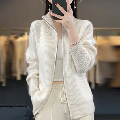 Charlotte Prestige Wool Zip Up