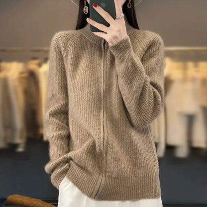 Charlotte Prestige Wool Zip Up