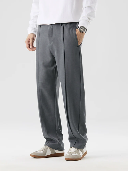 Laurent Pleated Straight Pants