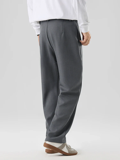 Laurent Pleated Straight Pants