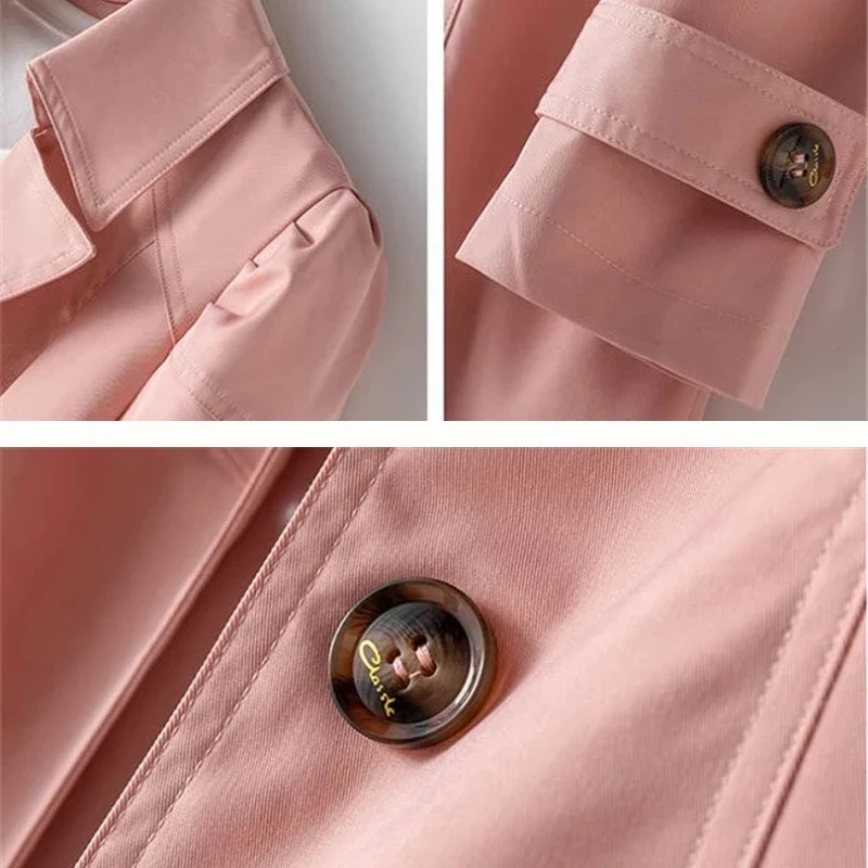 Lena Vaughn Open-Collar Trench Coat