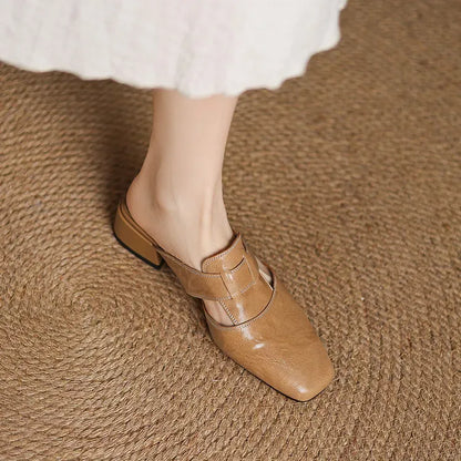 Maréa Genuine Leather Mules