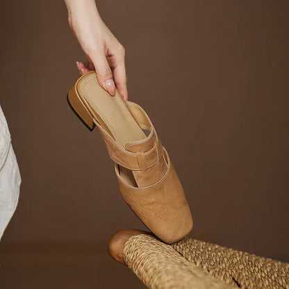 Maréa Genuine Leather Mules
