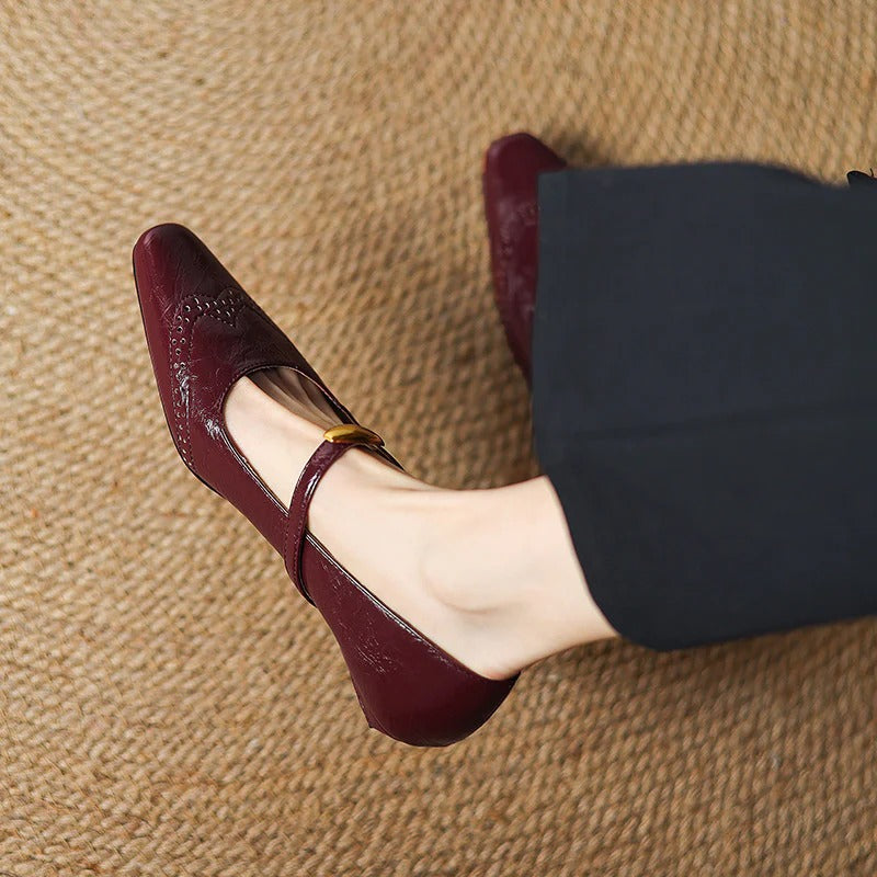 Édeline Leather Wedges