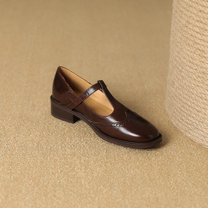 Ruelle Leather Mary Janes