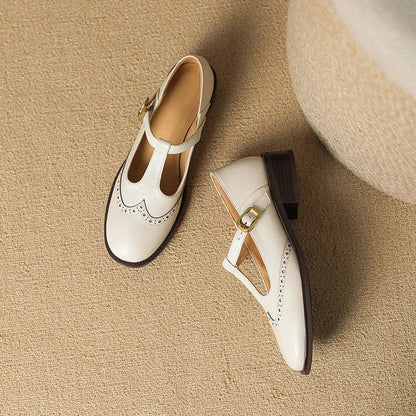 Ruelle Leather Mary Janes