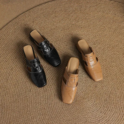 Maréa Genuine Leather Mules